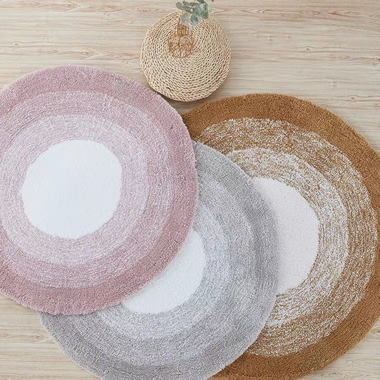 Round Thickened Floral Carpet | Soft Botanical Floor Mat for Bedroom & Living Room – Cozy Aesthetic Rug