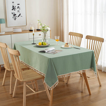 Solid Color Cotton Tablecloth