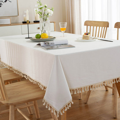 Solid Color Cotton Tablecloth