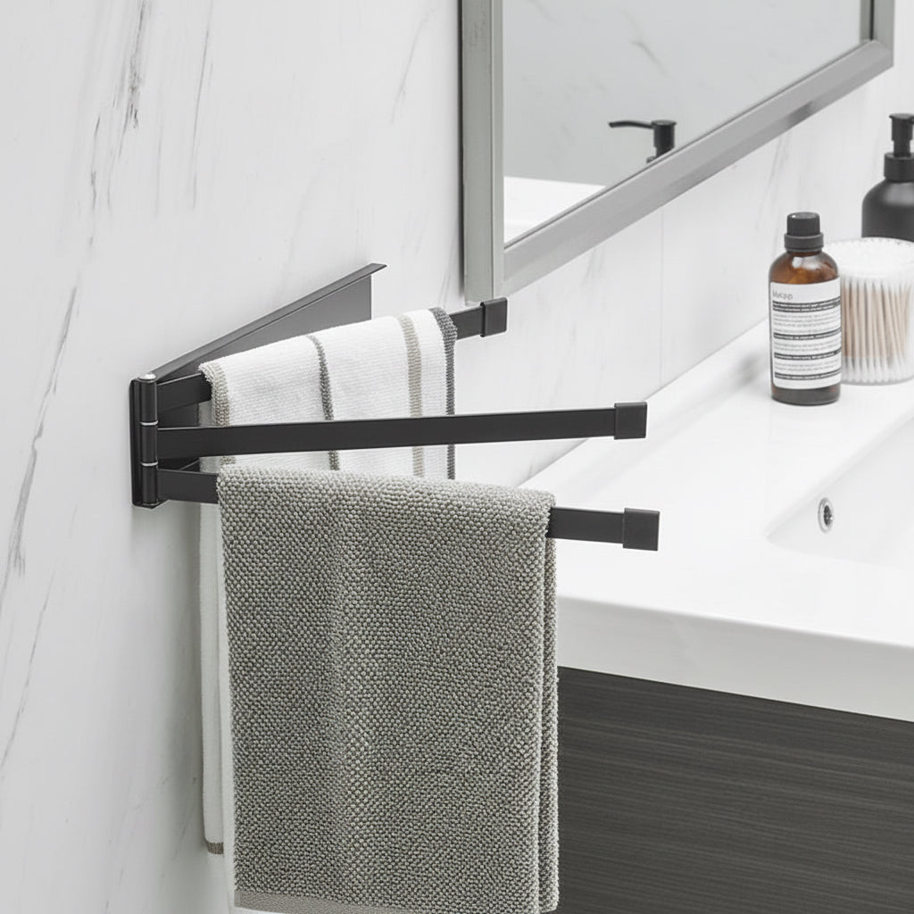 Wall-Mounted Folding Towel Rack