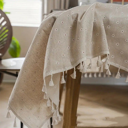 Tablecloth with Tassel Design