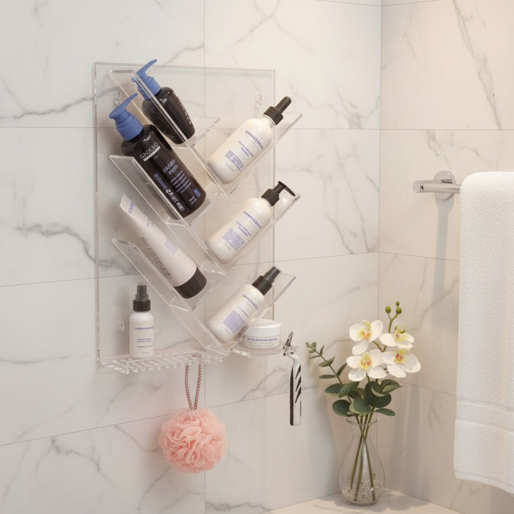 Nordic Bathroom Perfume Storage Rack | Minimalist Wall Organizer for Toiletries & Cosmetics