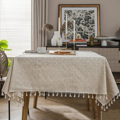 Tablecloth with Tassel Design
