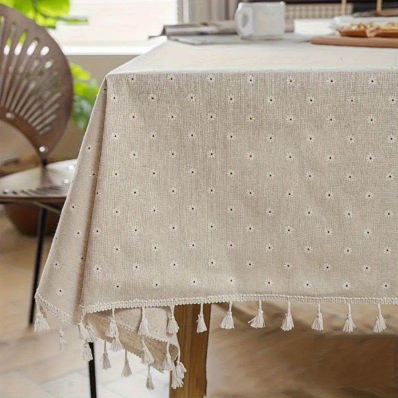 Tablecloth with Tassel Design