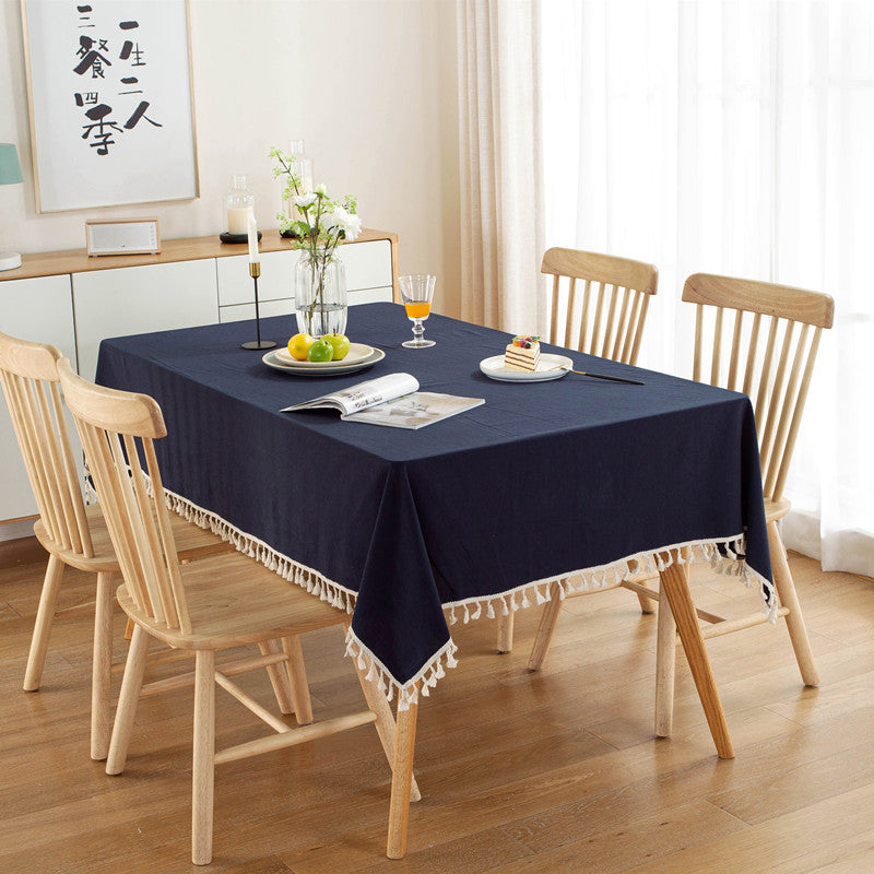 Solid Color Cotton Tablecloth