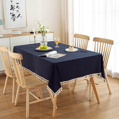 Solid Color Cotton Tablecloth